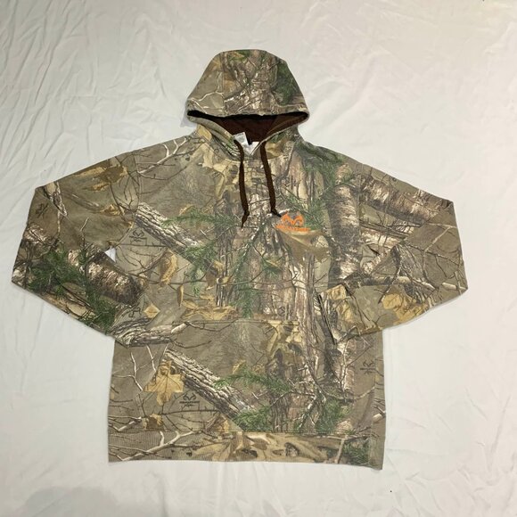 Realtree Advantage Classic Camo Hoodie Mens Pullover Sweatshirt L Hunting - Picture 1 of 6